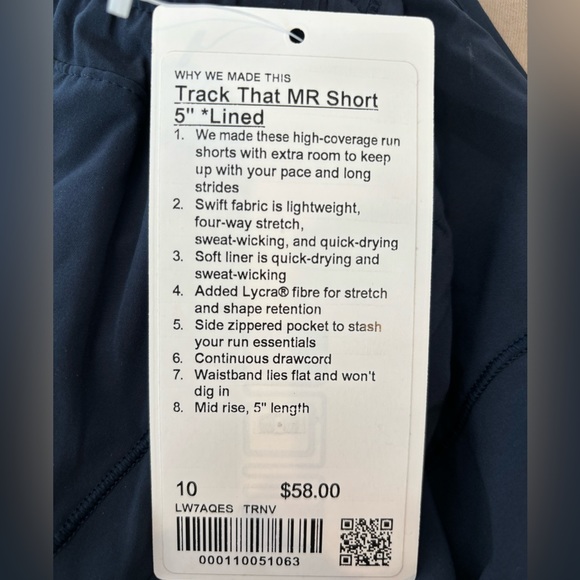 Lululemon Track That Mid-Rise Lined Short 5" - Picture 5 of 5